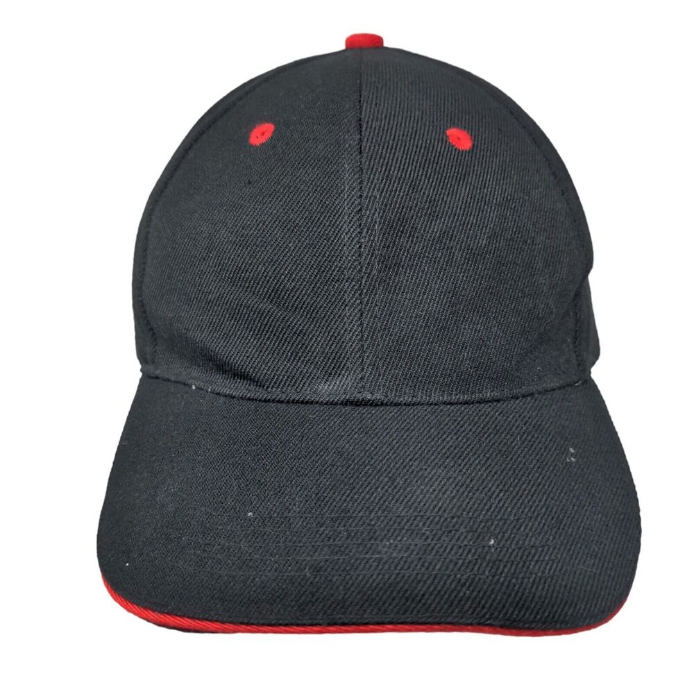 Tan's Club Strapback Hat Black One Size Adjustable 6 Panel Solid Blank